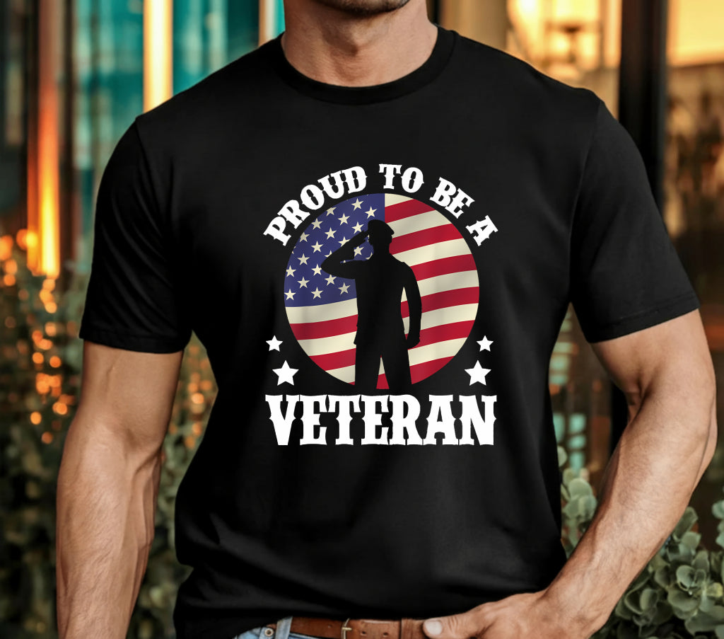 PROUD VETERAN American Flag Eagle – DTF Transfer