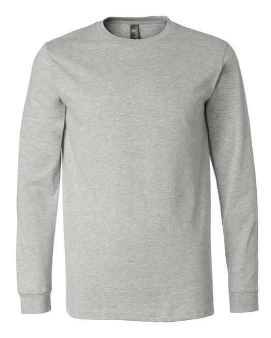 BELLA + CANVAS 3501CVC Heather CVC Long Sleeve Tee - Athletic Heather - Front View