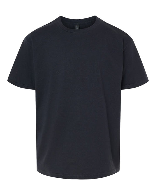 Gildan 64000B Youth Softstyle® T-Shirt - Black - Front View