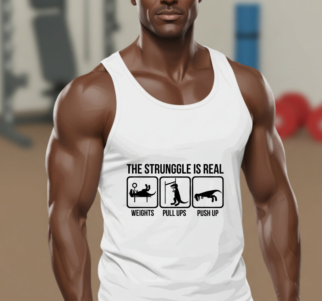 The Struggle Is Real – Gym DTF Transfer