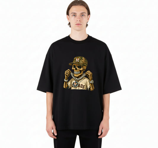 Distressed TX Longhorn Skull – Texas DTF Transfer