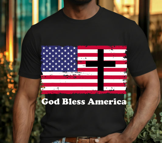 God Bless America – Patriotic DTF Transfer