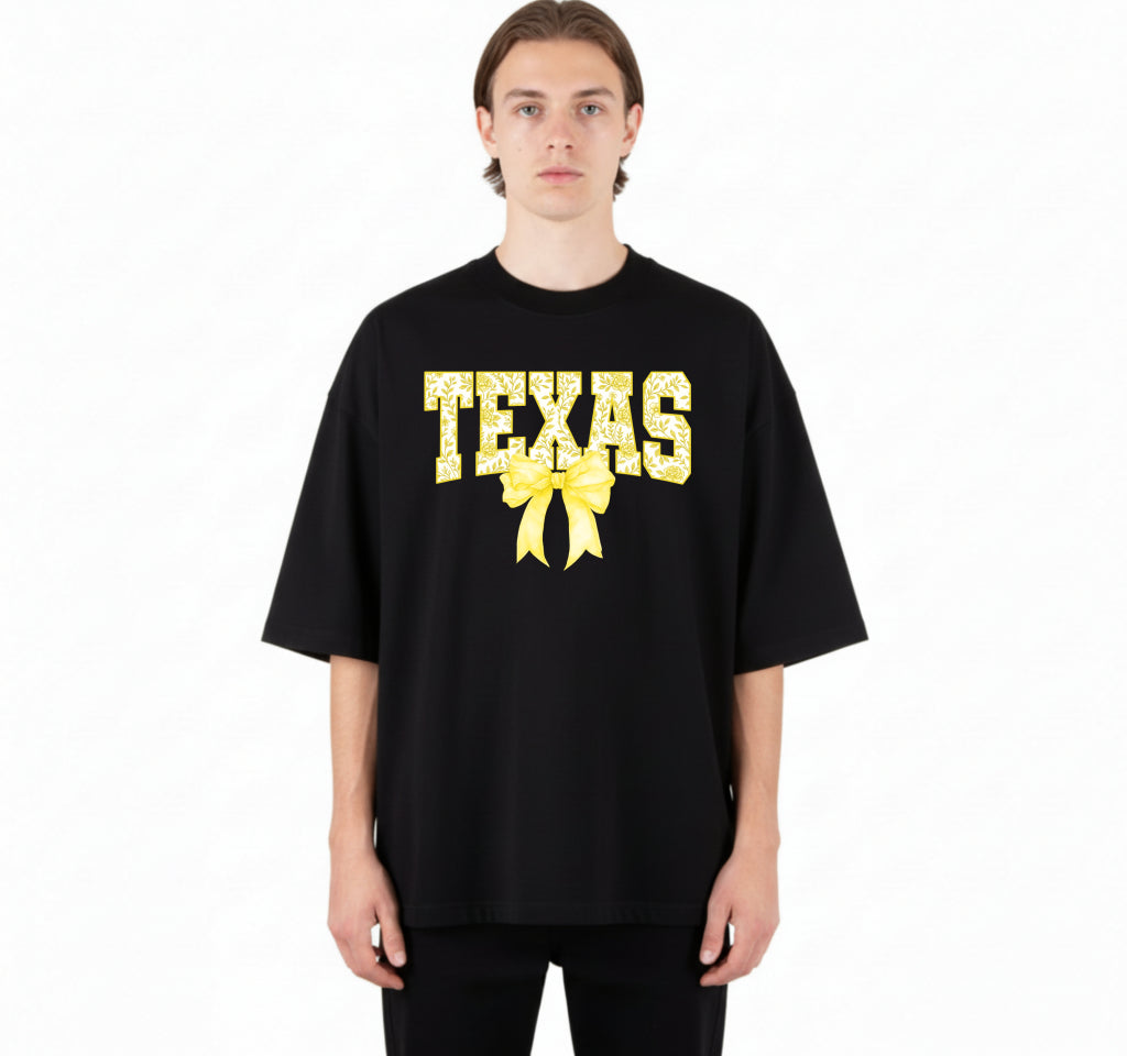 TEXAS Distressed Collegiate – Texas DTF Transfer