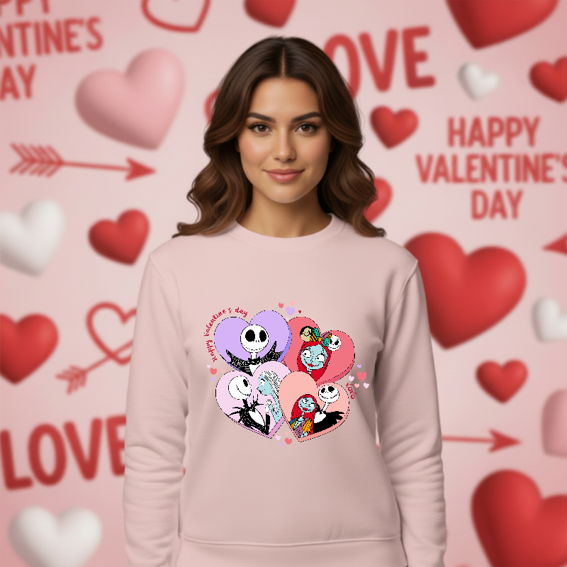 PEACE LOVE VALENTINE Heart – Valentines DTF Transfer