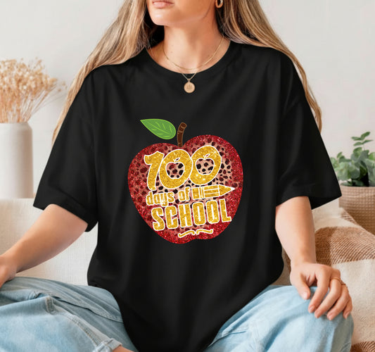 100 DAYS SMARTER Apple – 100 Days of School DTF Transfer