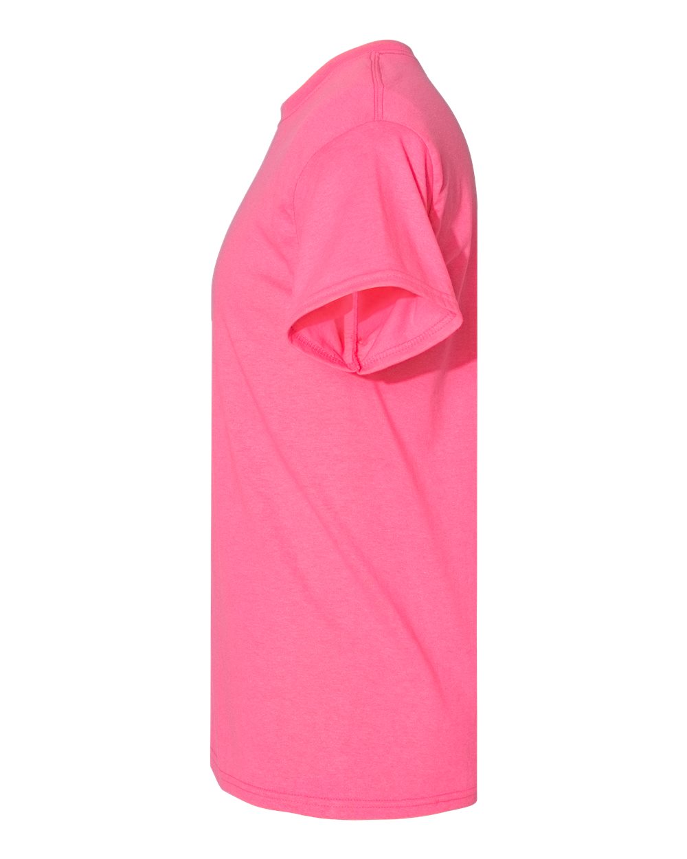 Gildan 5000 Unisex Heavy Cotton™ T-Shirt - Safety Pink - Direct Side