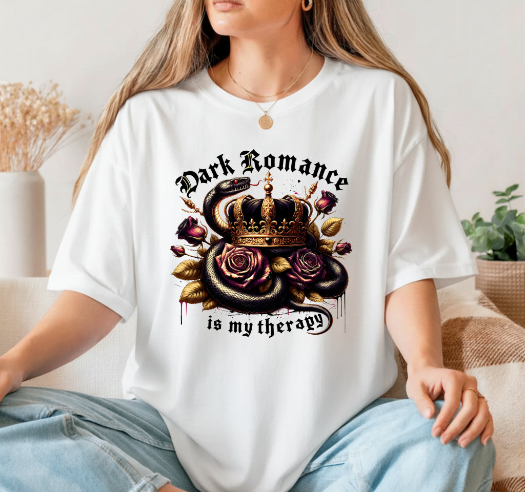 Dark Romance Is My Therapy – Booktrovert DTF Transfer