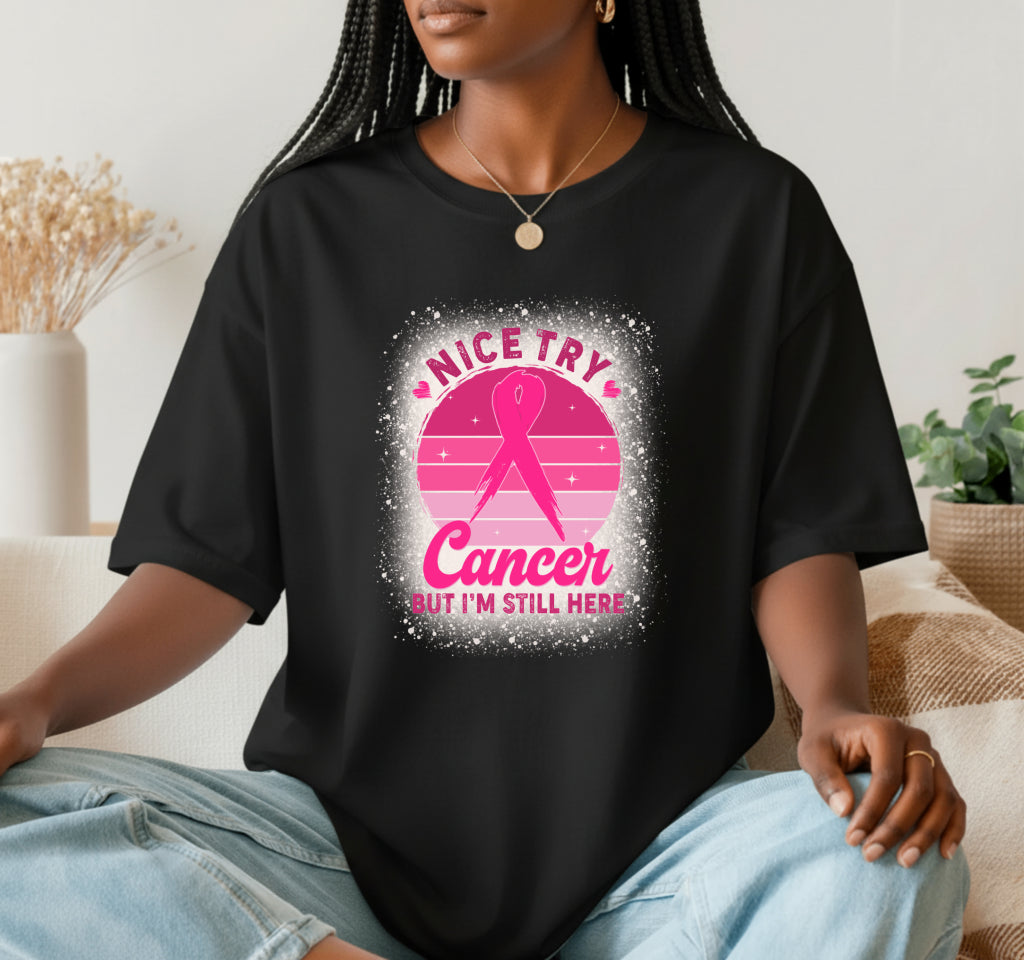 Floral Ribbon Breast Cancer Awareness – DTF Transfer