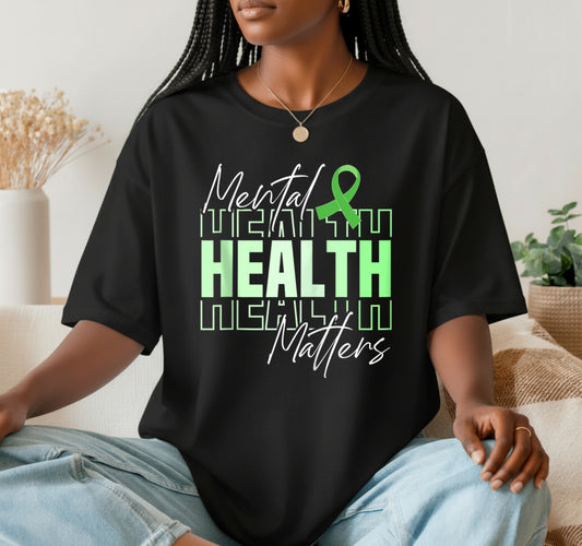 Mental Health Month We Wear Green Mental Health Awareness – DTF Transfer