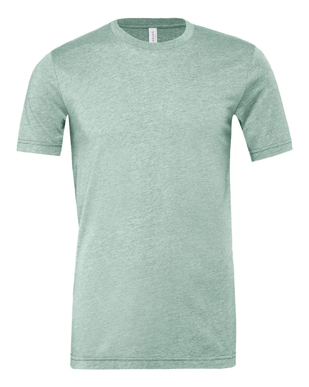 BELLA + CANVAS 3001CVC CVC Jersey Tee - Heather Prism Dusty Blue - Front View