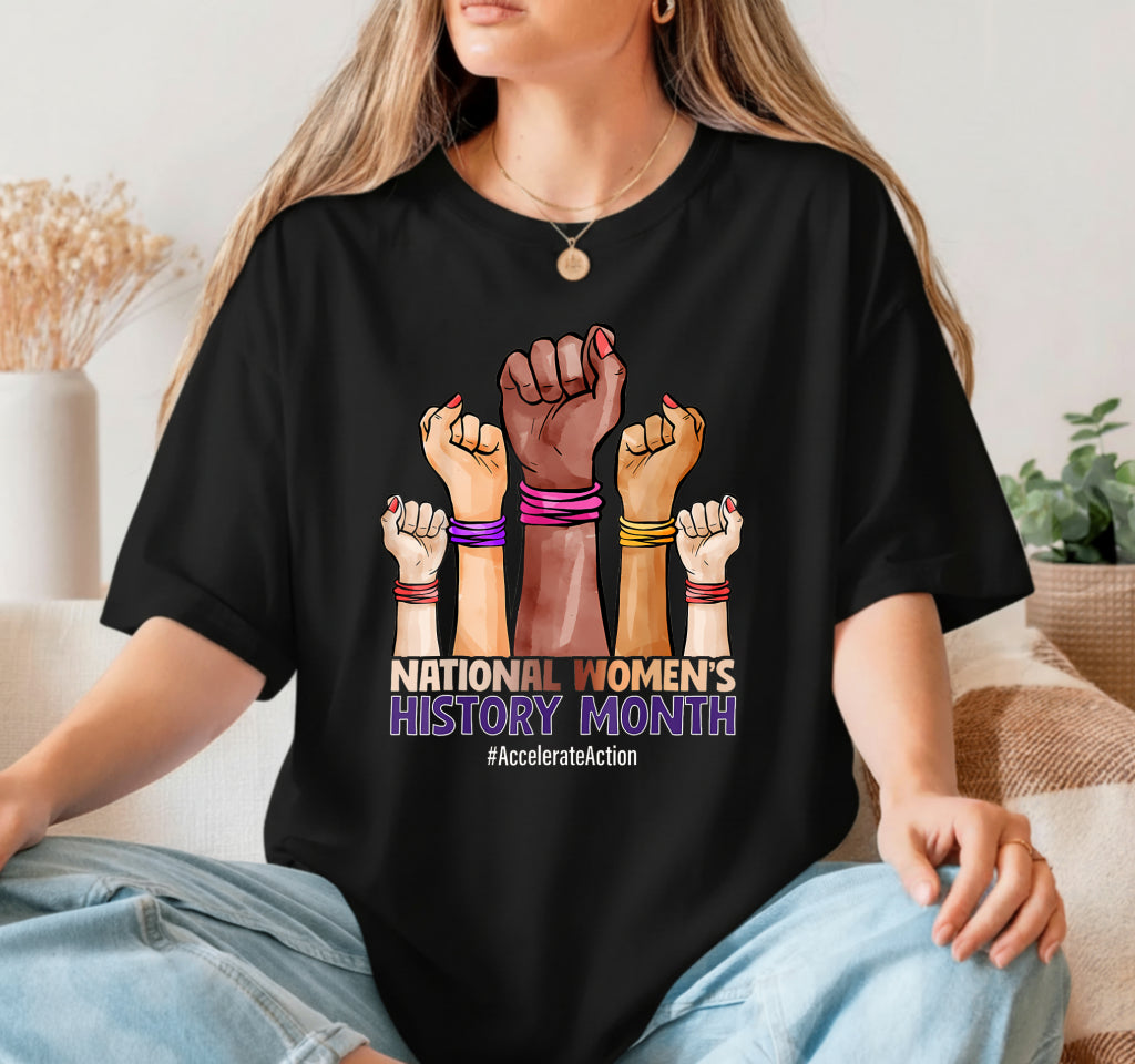 14 March Is Women's History Month Accelerate Action 2025 Women – Awareness DTF Transfer