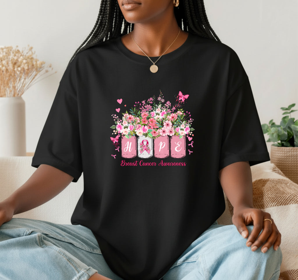 FIGHT FOR A CURE Ribbon – Breast Cancer DTF Transfer