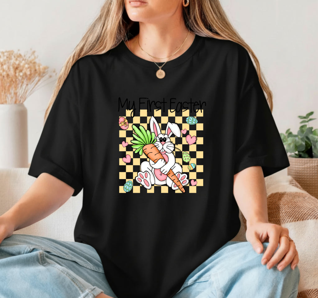 Easter Bunny with Pink Egg – Ready to Press DTF Transfer