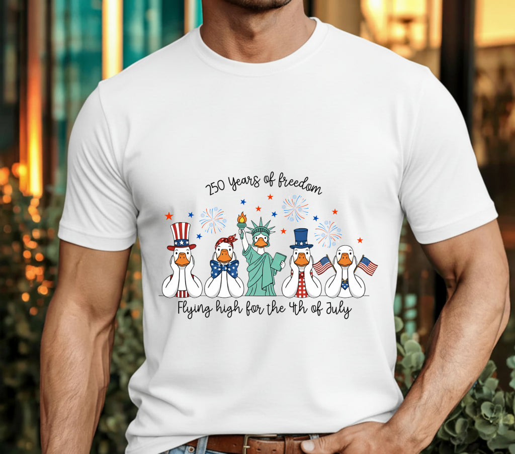 Silly Ducks America 250 4th of July – Patriotic DTF Transfer