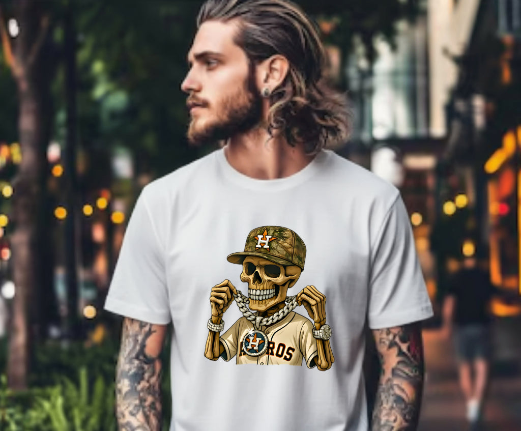 Distressed TX Longhorn Skull – Texas DTF Transfer