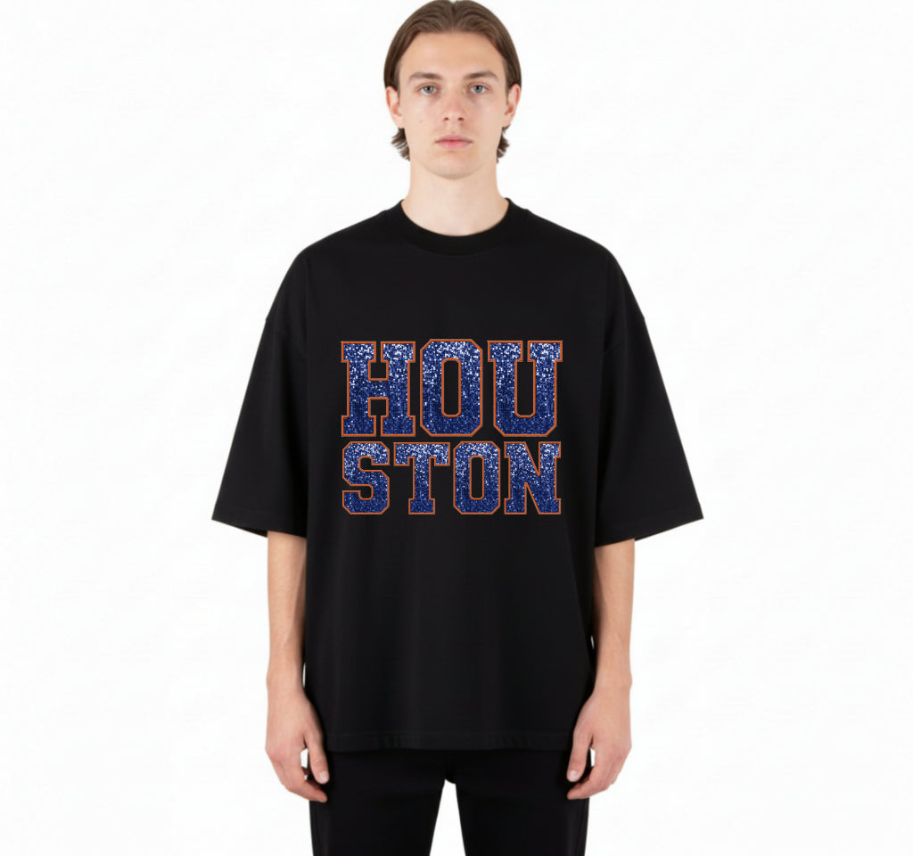 HOUSTON TEXAS Cow Skull & Stars – Texas DTF Transfer