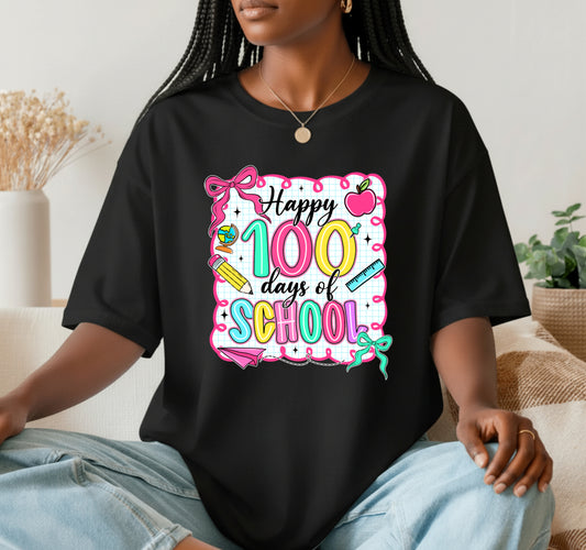 Happy 100 Days of School! Rainbow Sun – School DTF Transfer