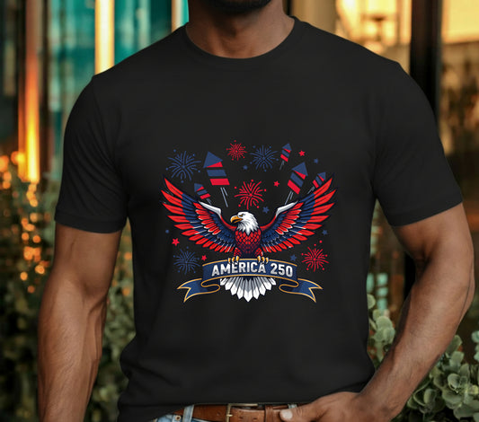 AMERICA 250 4th of July – Patriotic DTF Transfer