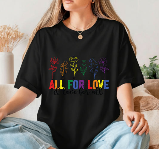 LOVE Rainbow Heart – Pride Month DTF Transfer