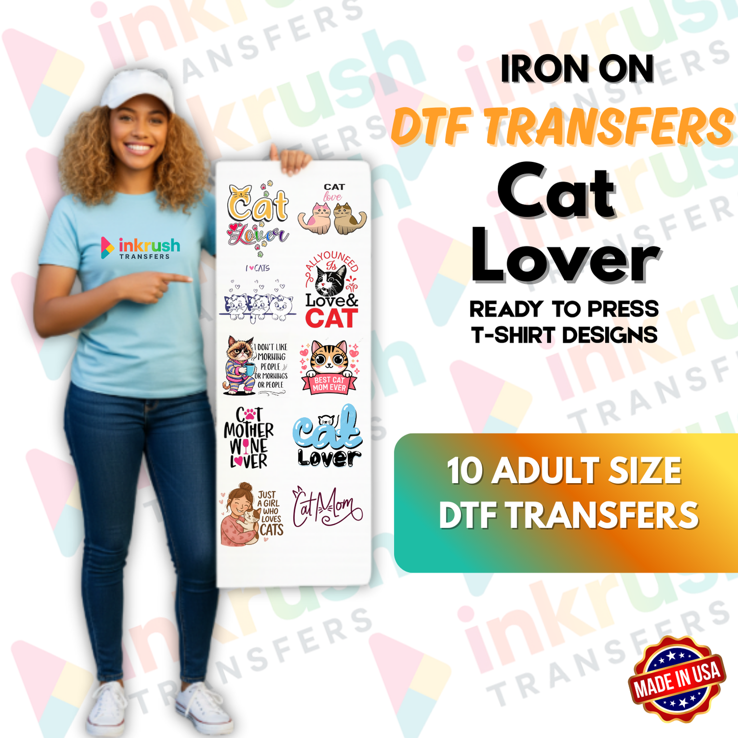 Animal Lovers DTF Gang Sheet – 22″ Premade