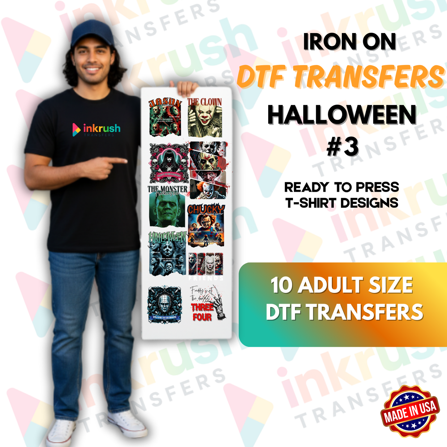 Halloween Bundle #3 – Boo Crew Family Pack (10 Adult-Size Transfers)