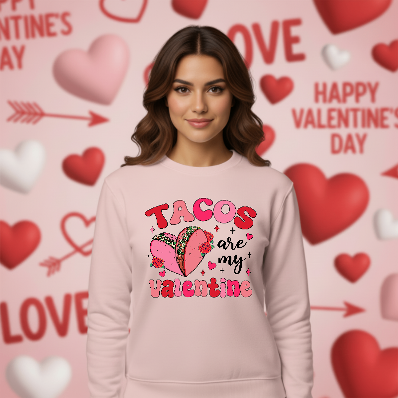 Tacos Are My Valentine – Food Lover DTF Transfer