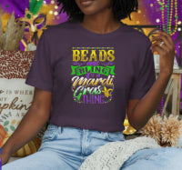 BEADS BLING KING THING – Mardi Gras DTF Transfer