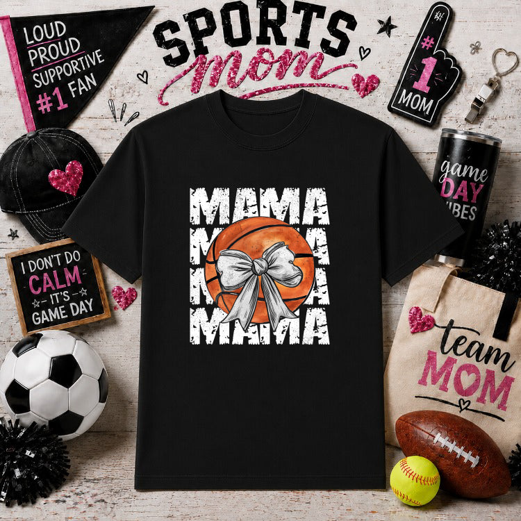 Basketball Mama – Sports Mom DTF Transfer – by Ink Rush – Premade Transfers – Sports Mom, Gameday