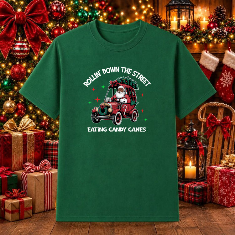 Black Santa Claus – Christmas DTF Transfer – by Ink Rush – Premade Transfers – Christmas, Holiday