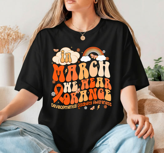 In March We Wear Orange Developmental Disability Awareness – DTF Transfer