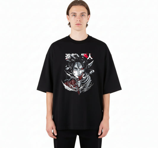 Fierce Red-Eyed Anime Warrior – Anime DTF Transfer