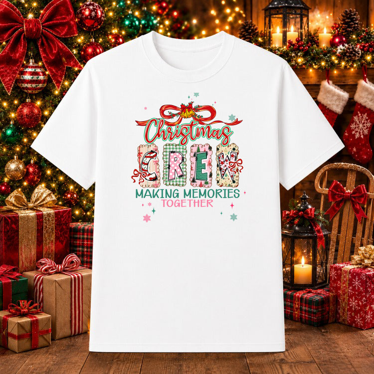 CHRISTMAS CREW – Holiday Family DTF Transfer – by Ink Rush – Premade Transfers – Christmas, Apparel DTF