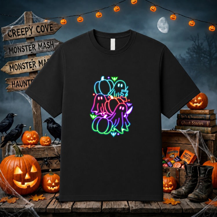 Cute Friendly Ghost Halloween – Ready-to-Press DTF Transfer – by Ink Rush – Premade Transfers – Halloween, DTF Transfers