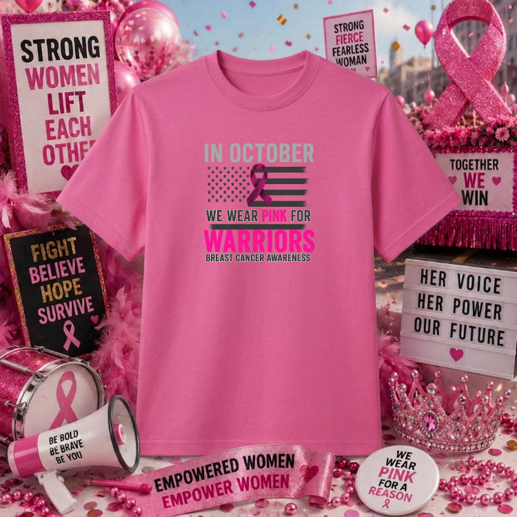 FIGHT FOR THE CURE – Breast Cancer Awareness DTF Transfer – by Ink Rush – Premade Transfers – Breast Cancer Awareness, App...