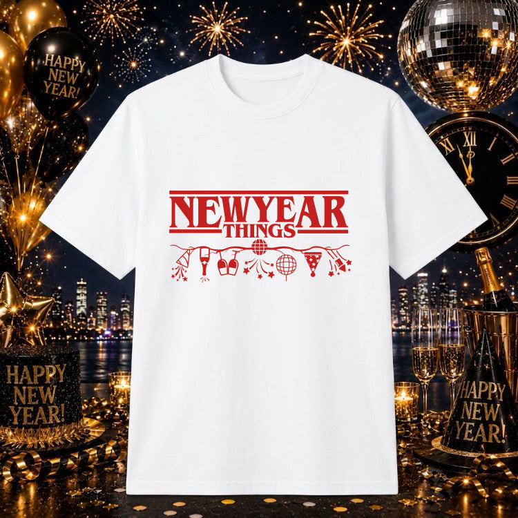 Happy New Year 2024 Sparkle – New Year DTF Transfer – by Ink Rush – Premade Transfers – New Year, Apparel Decoration