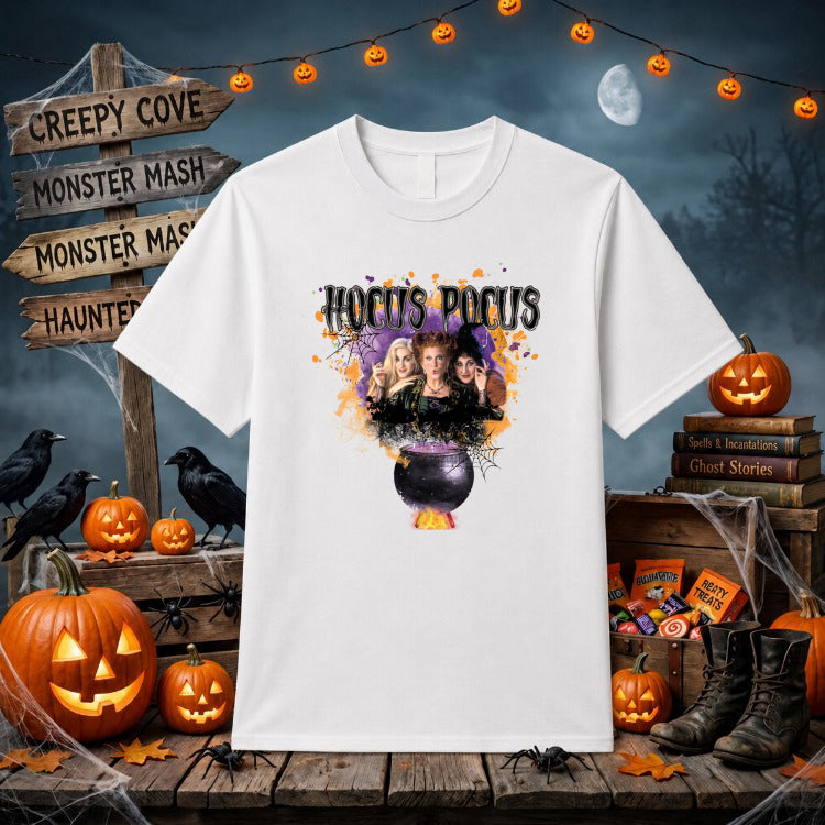 "Hocus Pocus & Chill" Halloween DTF Transfer – by Ink Rush – Premade Transfers – DTF Transfer, Apparel