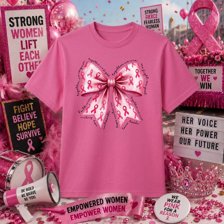 IN OCTOBER WE WEAR PINK – Breast Cancer Awareness DTF Transfer – by Ink Rush – Premade Transfers – Breast Cancer Awareness...