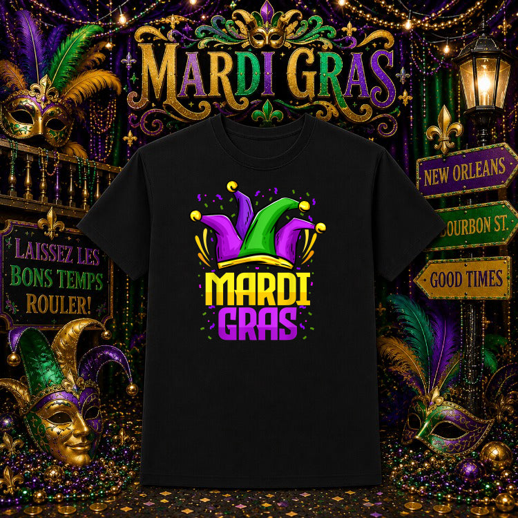 MARDI GRAS VIBES – Mardi Gras DTF Transfer – by Ink Rush – Premade Transfers – Mardi Gras, DTF Transfers