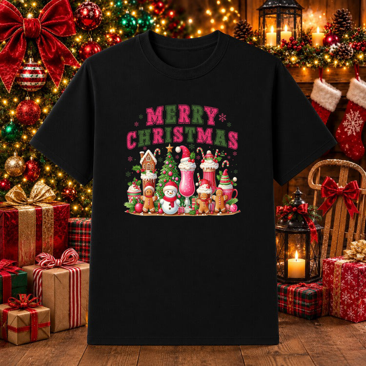 Merry Christmas Gingerbread Man – Christmas DTF Transfer – by Ink Rush – Premade Transfers – Christmas, Apparel Decor