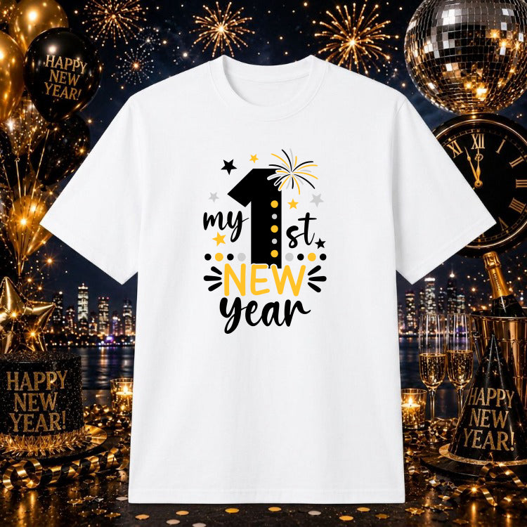 My 1st New Year – Baby Celebration DTF Transfer – by Ink Rush – Premade Transfers – DTF Transfers, Baby Apparel