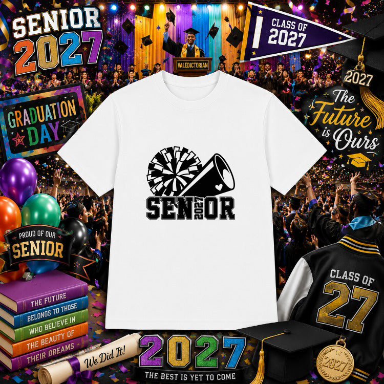 SENIOR 2027 – Graduation DTF Transfer – by Ink Rush – Premade Transfers – Graduation, Apparel Decoration