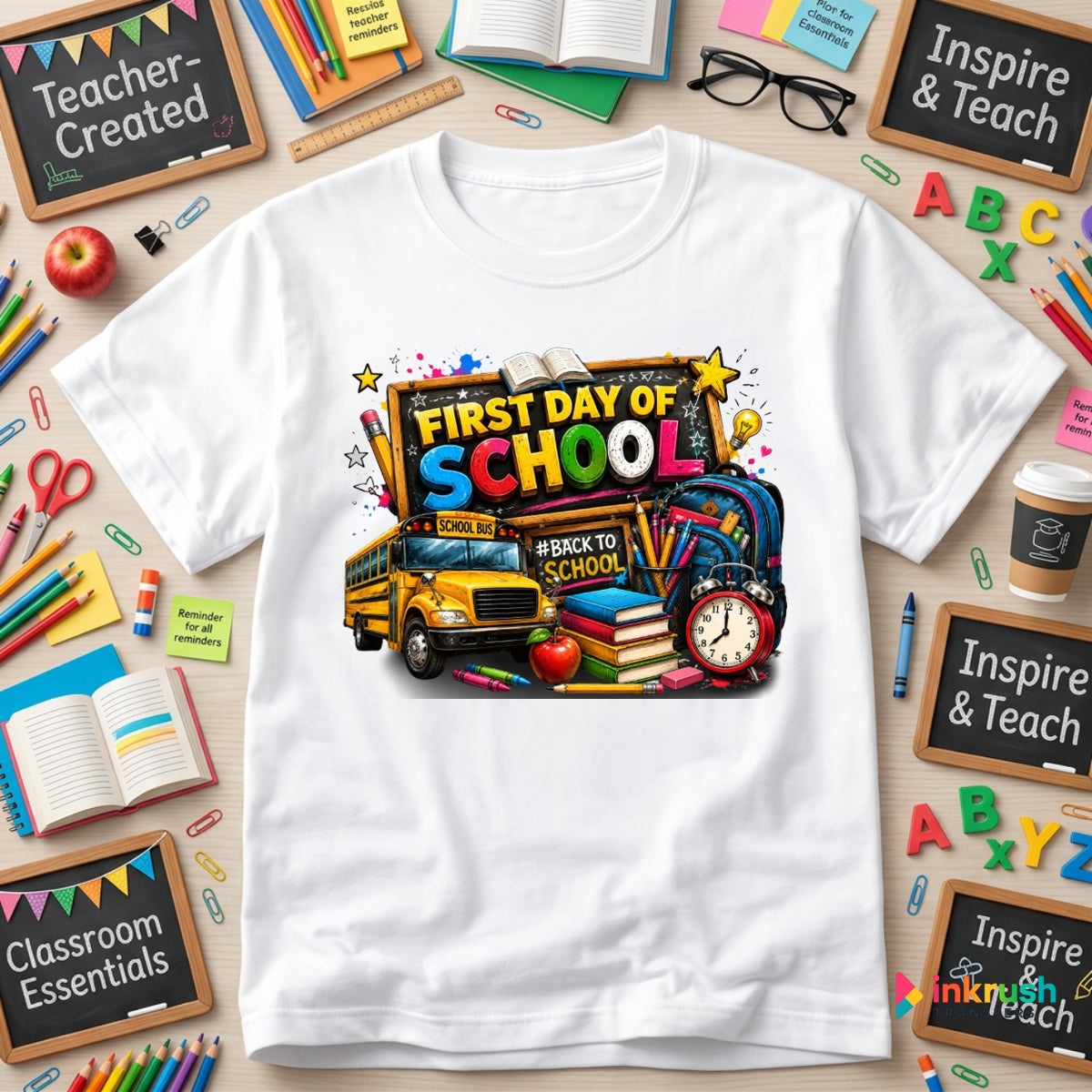 SOUTH MID FIRST DAY OF SCHOOL – Back to School DTF Transfer – by Ink Rush – Premade Transfers – School, Education Apparel