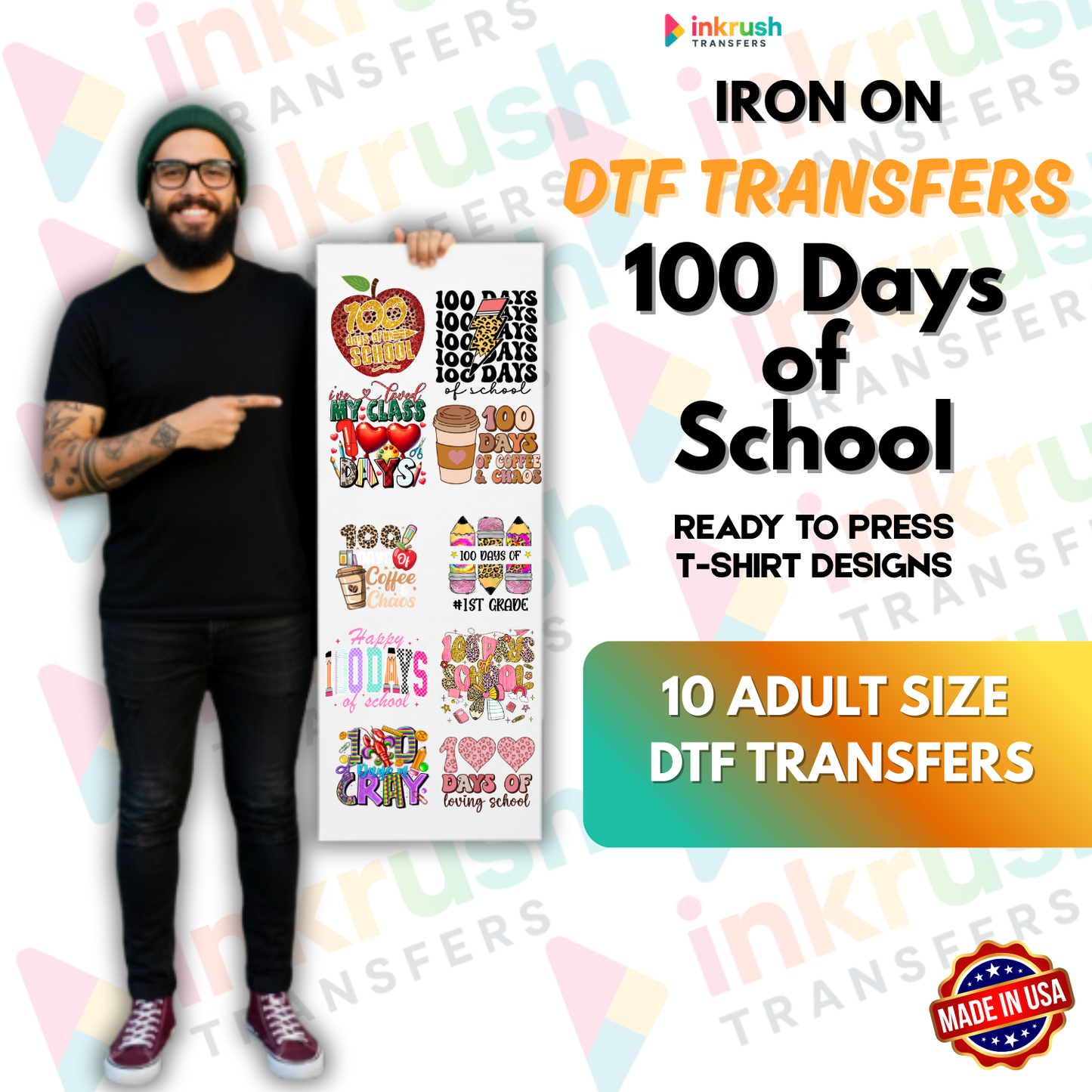 School Milestone DTF Gang Sheet – 22″ Premade