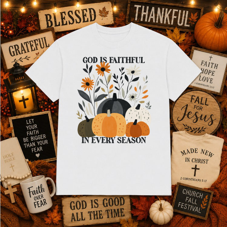 Thankful Grateful Blessed Pumpkin – Christian Fall DTF Transfer – by Ink Rush – Premade Transfers – Christian Faith, Appar...