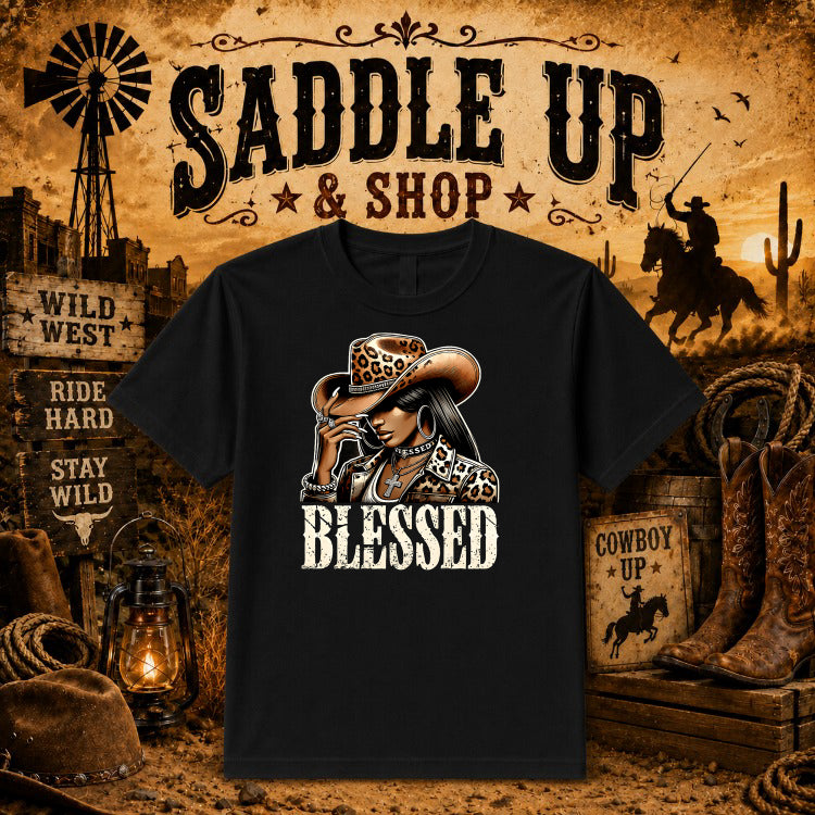 WILD & FREE Cow Skull Floral – Western DTF Transfer – by Ink Rush – Premade Transfers – Western, Apparel Decor