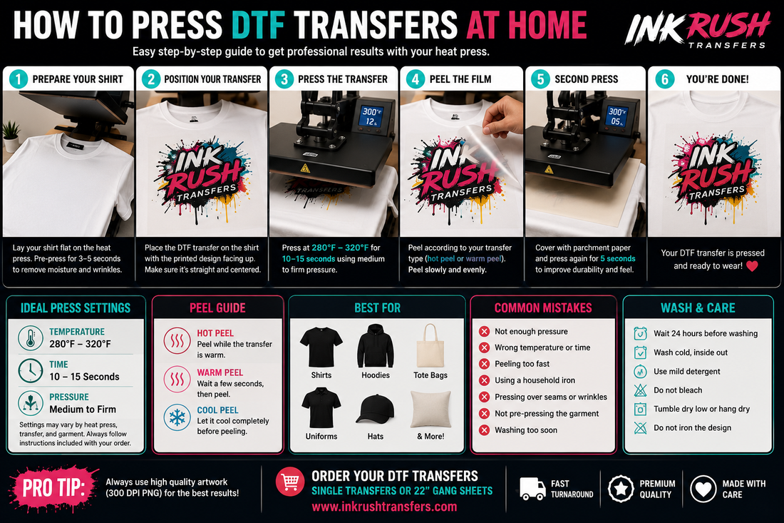 How to Press DTF Transfers at Home