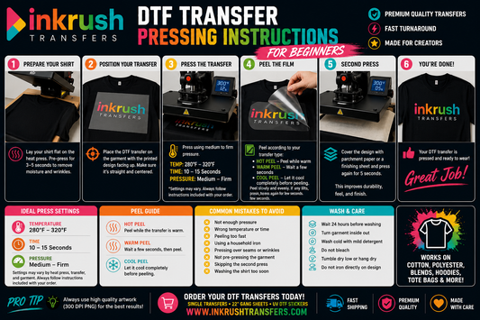 DTF Transfer Pressing Instructions for Beginners