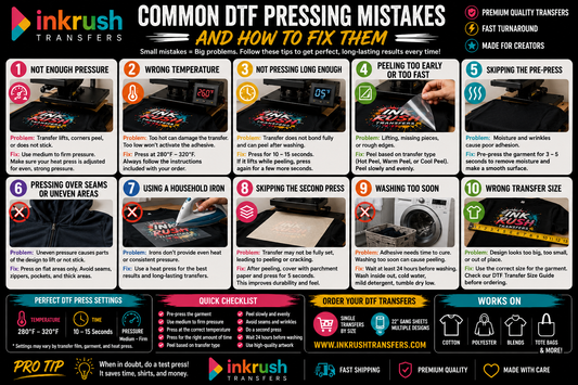 Common DTF Pressing Mistakes and How to Fix Them