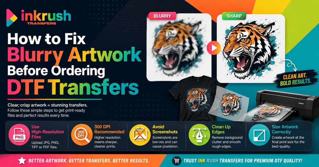 How to Fix Blurry Artwork Before Ordering DTF Transfers | Ink Rush Transfers