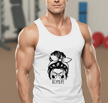 GYM RAT Messy Bun Dumbbell – Fitness DTF Transfer